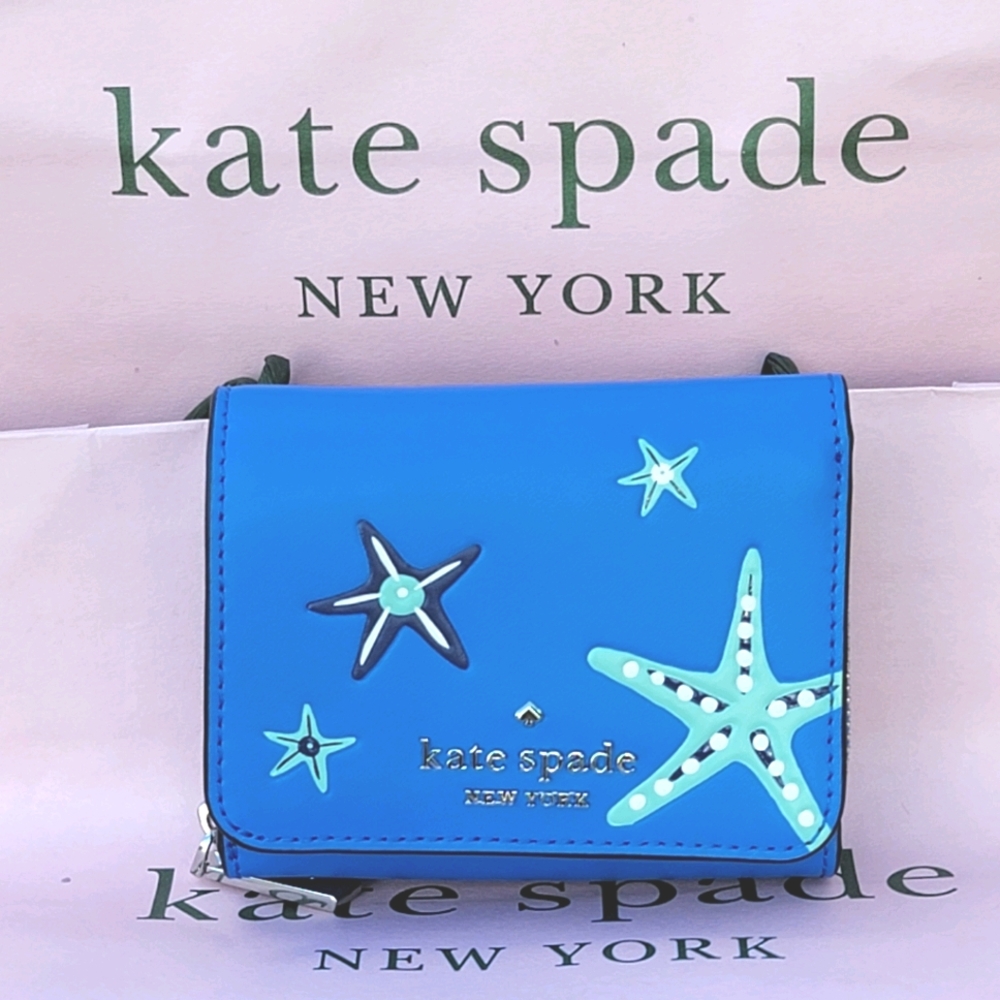 kate spade shore thing starfish trifold wallet NWT